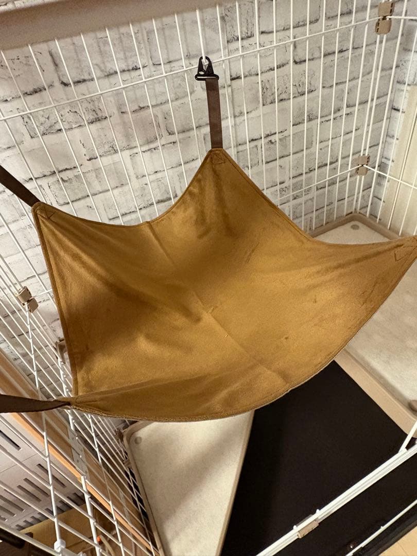 コジマ　ウッドワンサークル キャット 2段 KJセット　猫ケージ　ハンモック付き