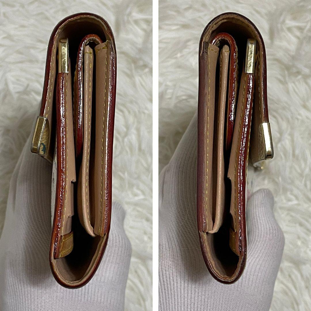 ルイヴィトン　モノグラム マルチカラー　ポルトトレゾール　インターナショナル　白