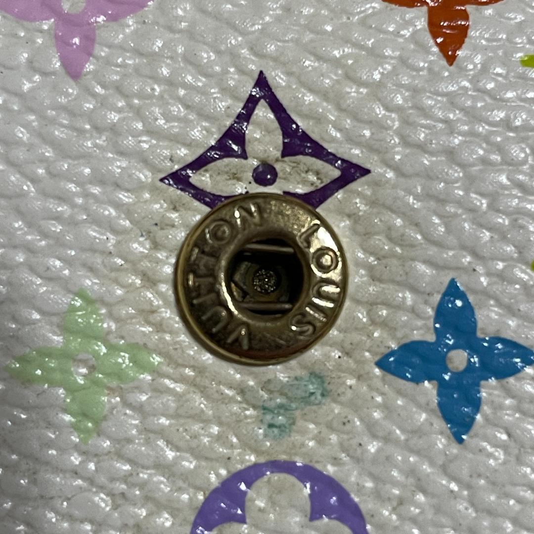 ルイヴィトン　モノグラム マルチカラー　ポルトトレゾール　インターナショナル　白