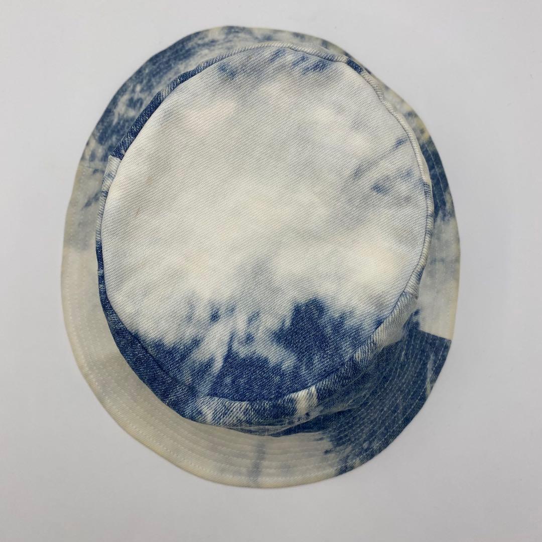 CELINE ハット バケットハット ロゴ タイダイ柄 デニム インディゴ 青