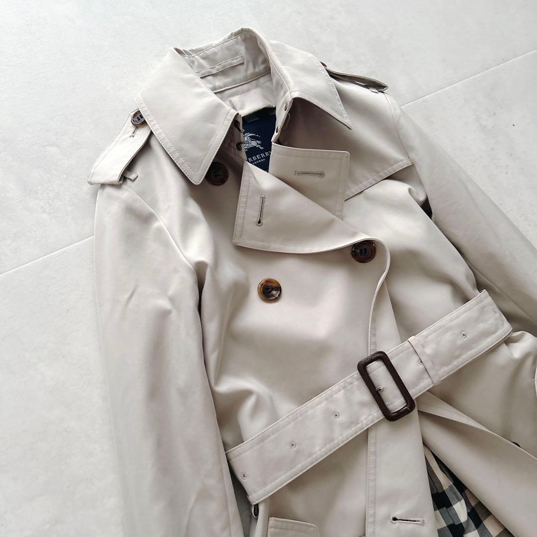 定番✨人気　バーバリーロンドン　ノバチェック　トレンチコート　ダブル　ベルト付き