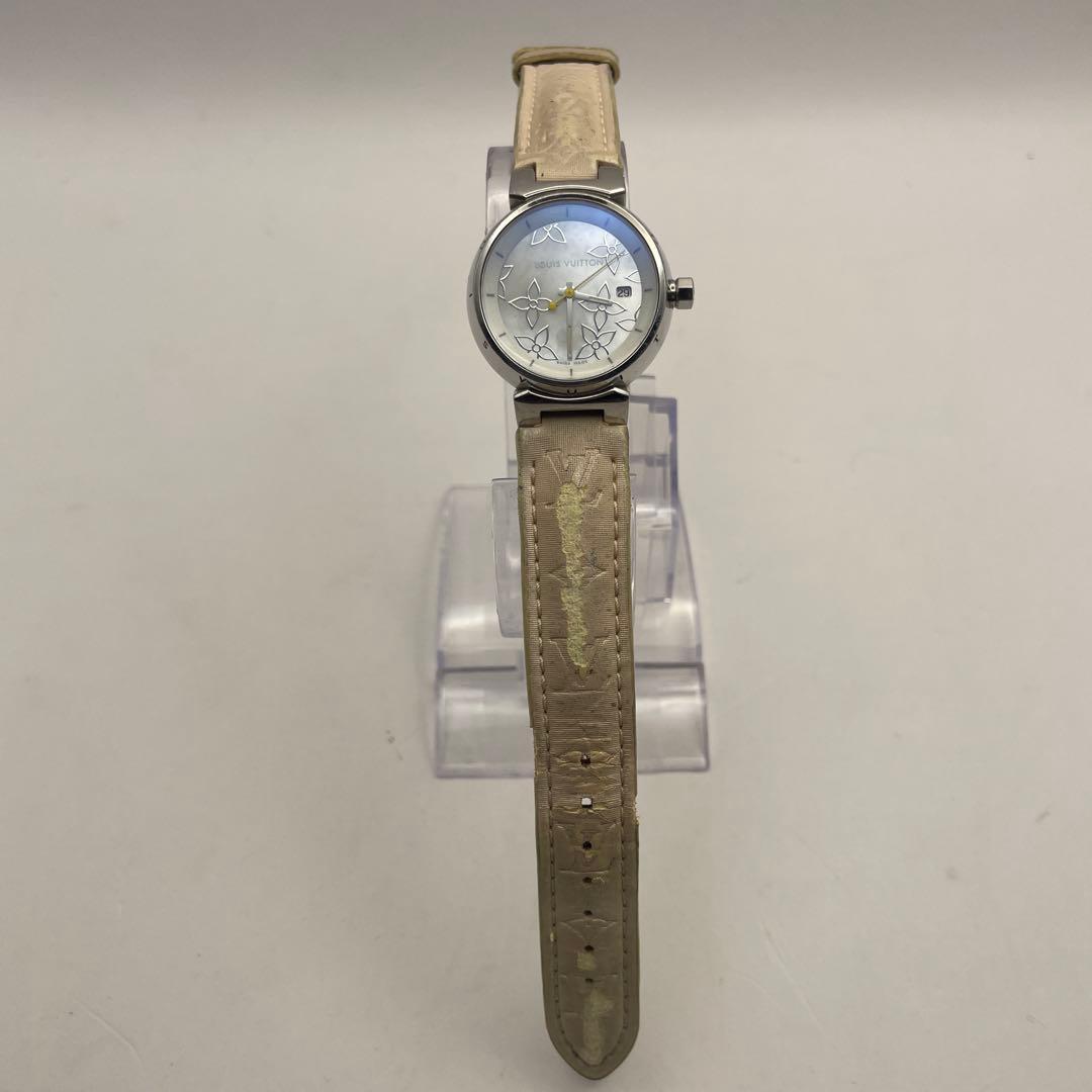 ルイヴィトン　タンブール Q121C シェル文字盤　モノグラム フラワー文字盤