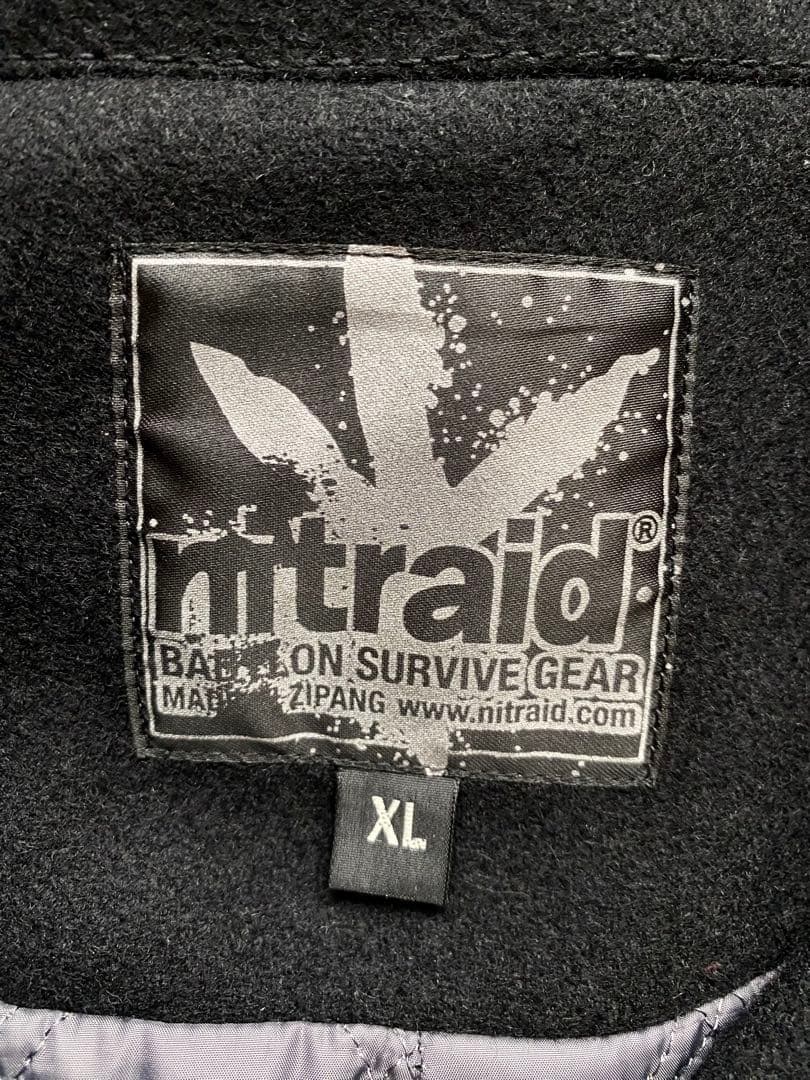 【値下げ】NITRAIDピーコート XL ブラック　ウールコート