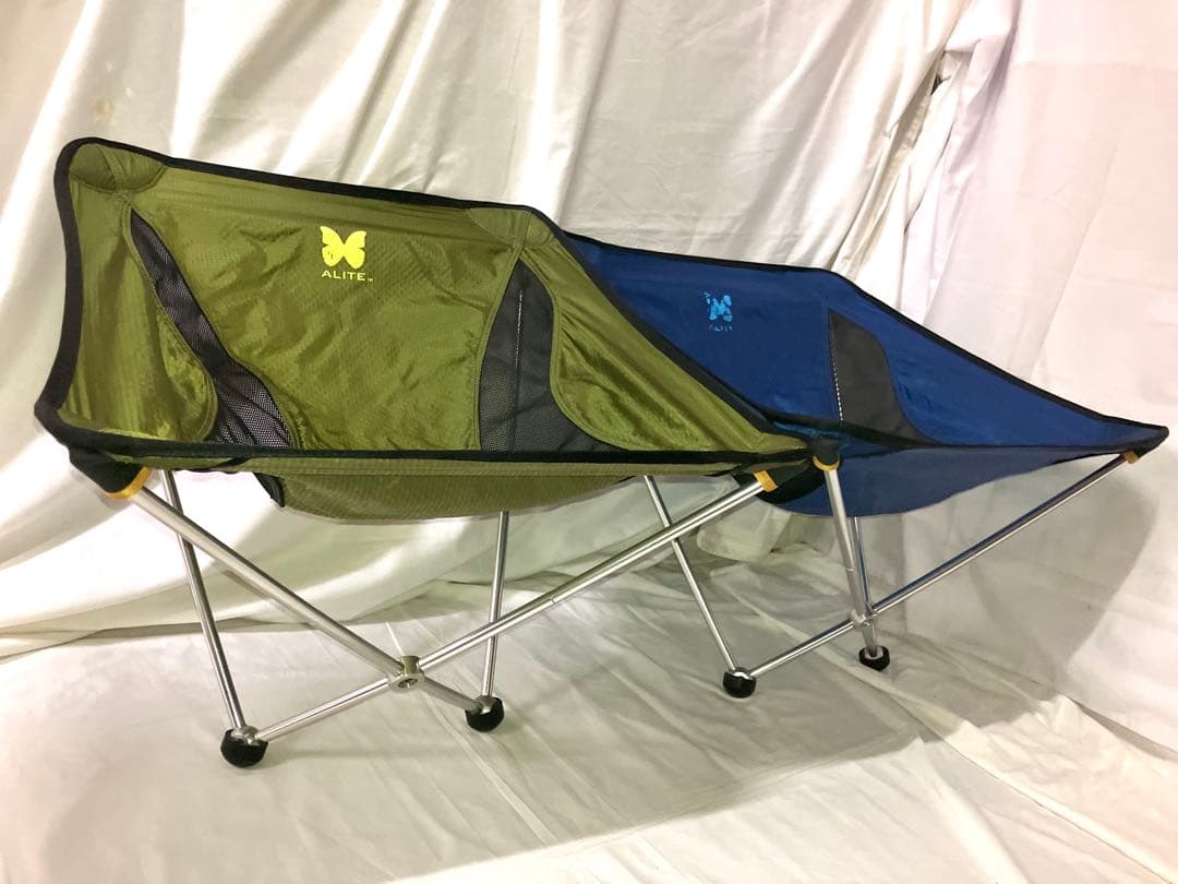 ALITE モナークチェア アウトドアチェア 青 緑 メイフライフ 2脚