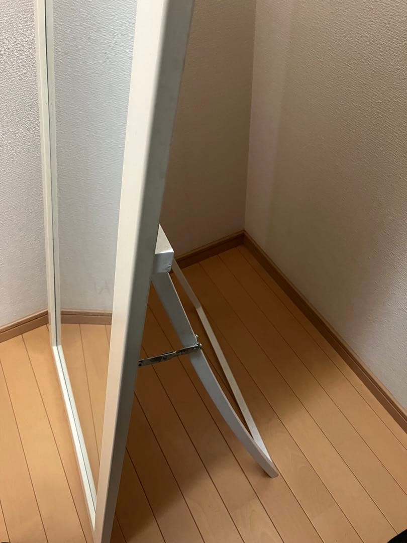 【直接引取可】大型ミラー　ホワイト　姿見　全身