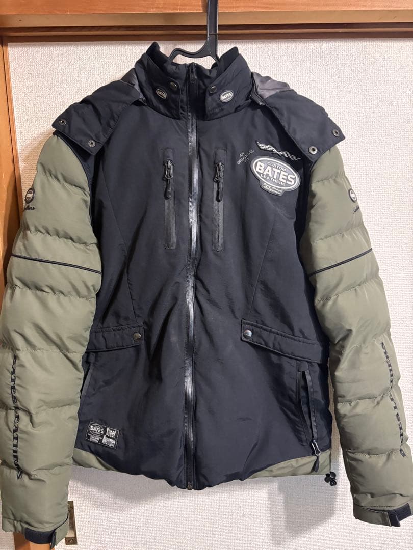 BATES フード付きジャケット 黒/緑