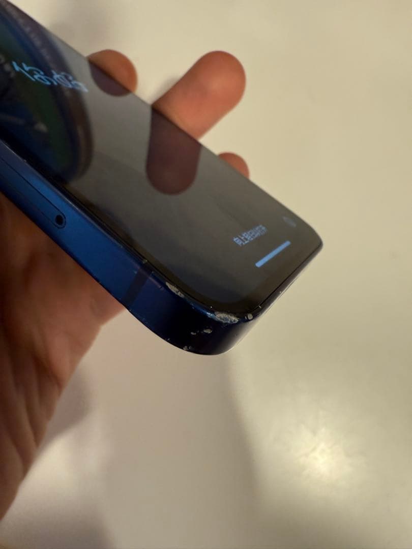 iPhone 12 mini 128gb ブルー 本体 動作品 外装ダメージ大