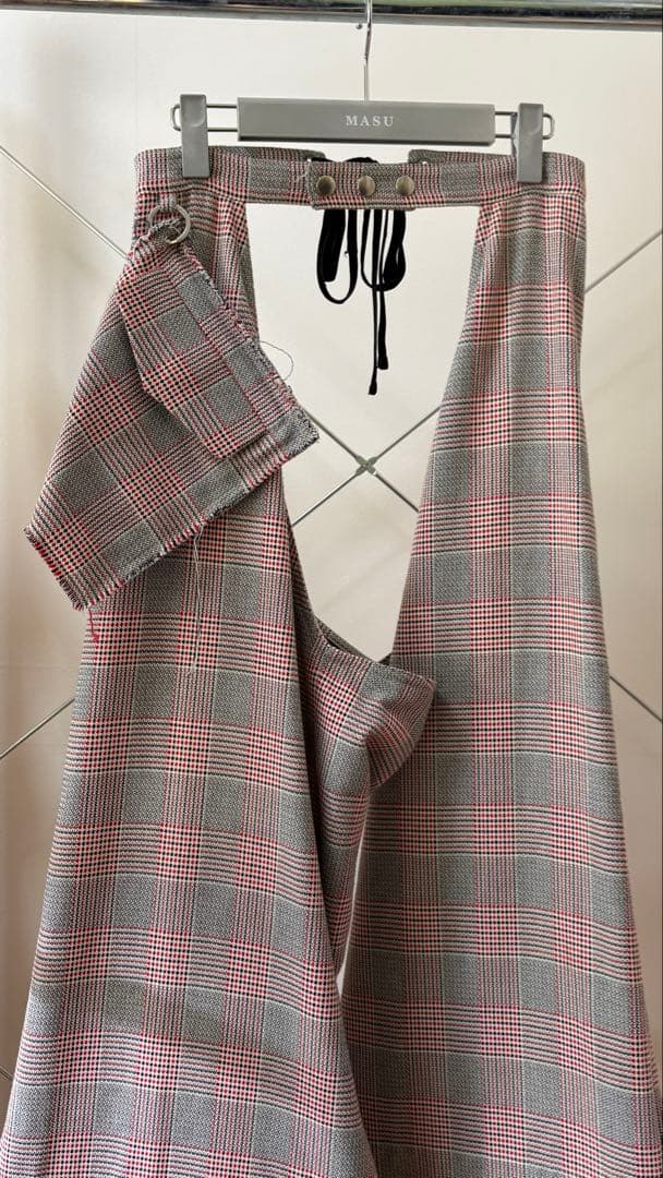 パンツ MASU GLEN PLAID WIDE CHAPS(RED)