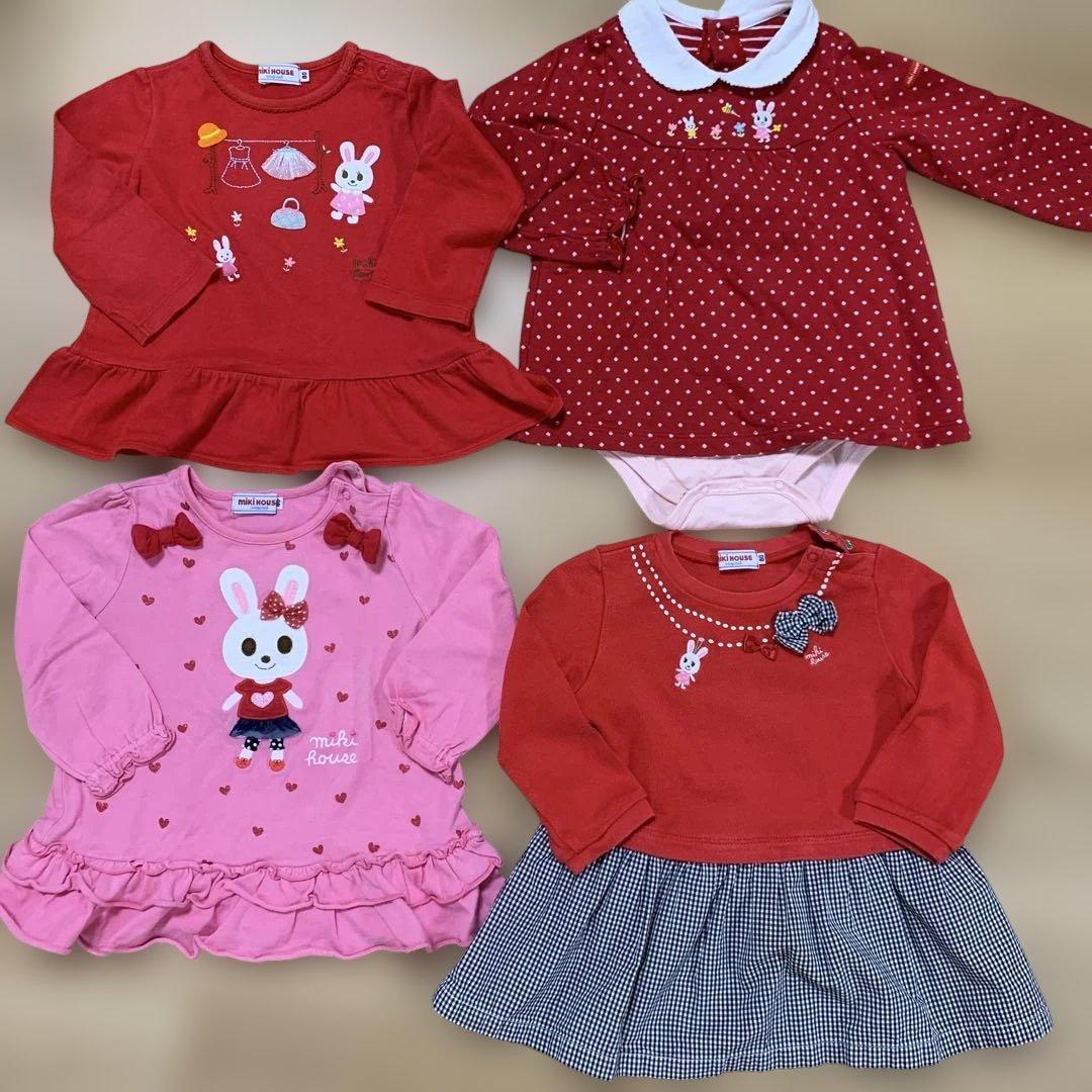 専用です。ミキハウス　長袖Tシャツ　サイズ80 女の子　まとめ売り