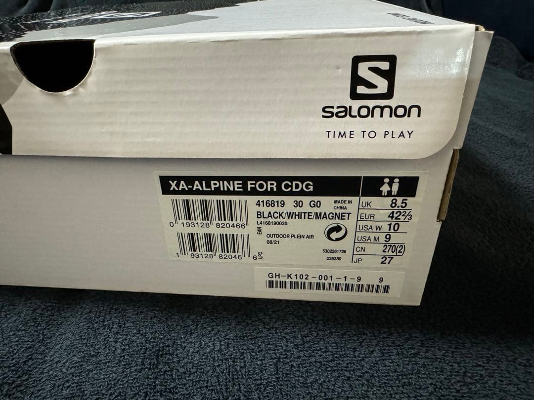 27cm GH-K102 Salomon XA-ALPINE ギャルソン 黒