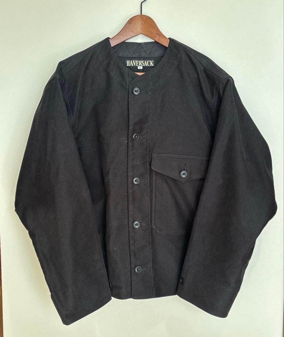 HAVERSACKハバーサック　ノーカラーモールスキンジャケット