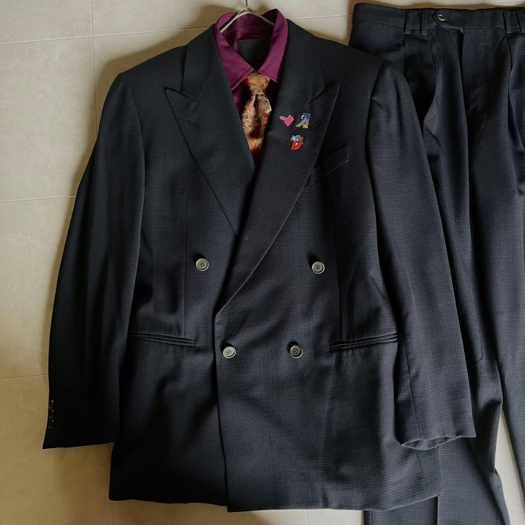 90sイタリア製✨高級スーツセットアップ+ネクタイ　セット