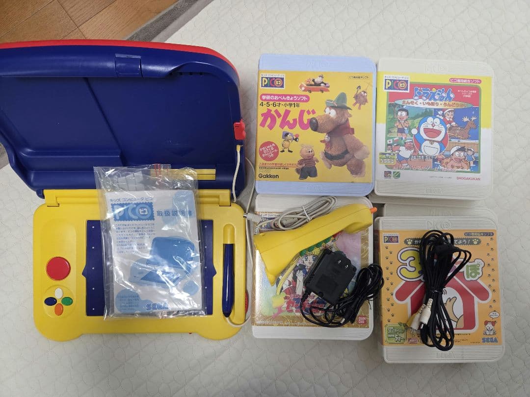 【動作確認済み】キッズコンピュータ・ピコ 本体、TELPICO、ソフト8本セット