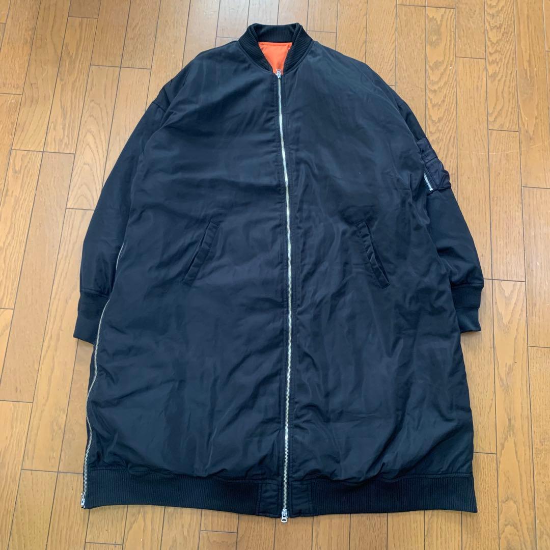 【完売】アンティカ ロング ma-1 サイドスリット ブラック antiqua