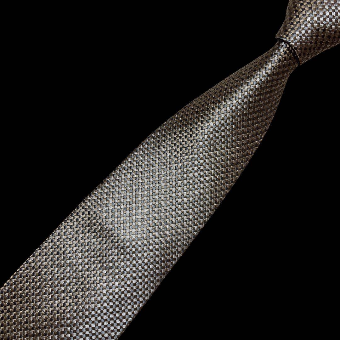 TOM FORD ネクタイ シャンパンゴールド シルク 高級 光沢 ジャガード