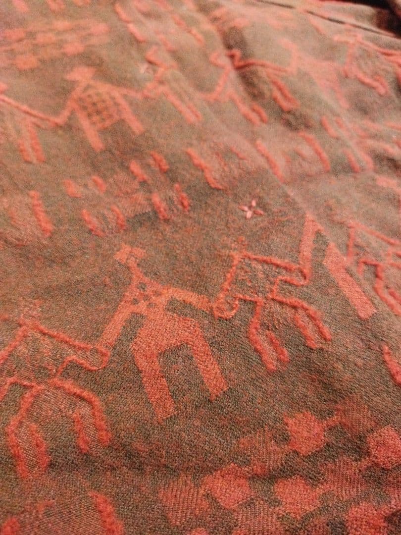 美品♪根々 ジャガード織り つながる ショートコート ジャケット