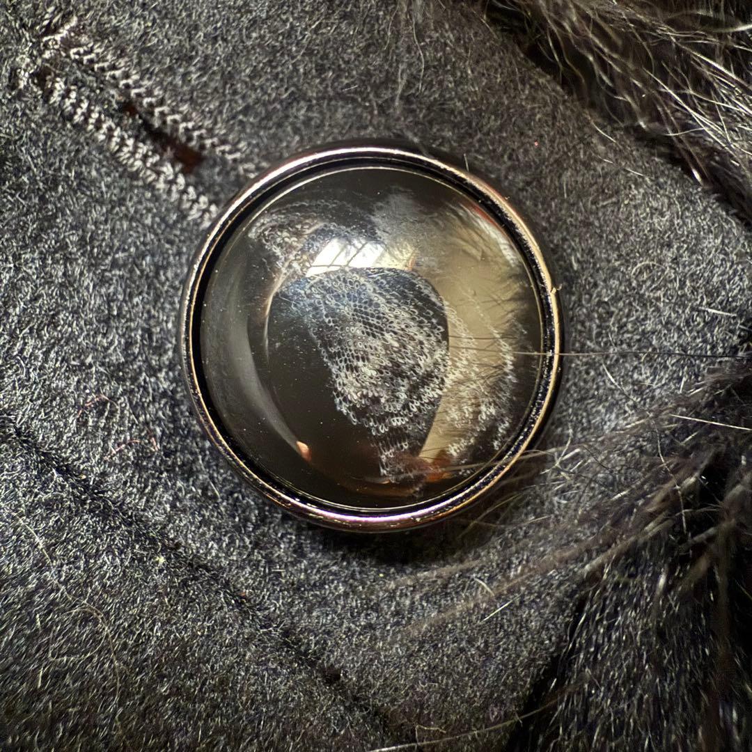 美品です。バルマンポンチョケープ　カシミヤ×フォックスファー　ブラック