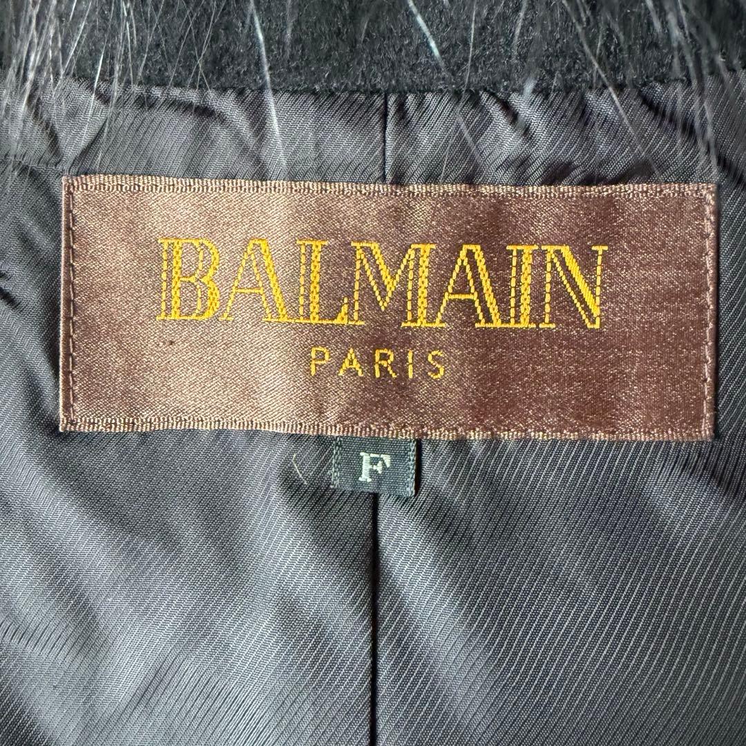 美品です。バルマンポンチョケープ　カシミヤ×フォックスファー　ブラック