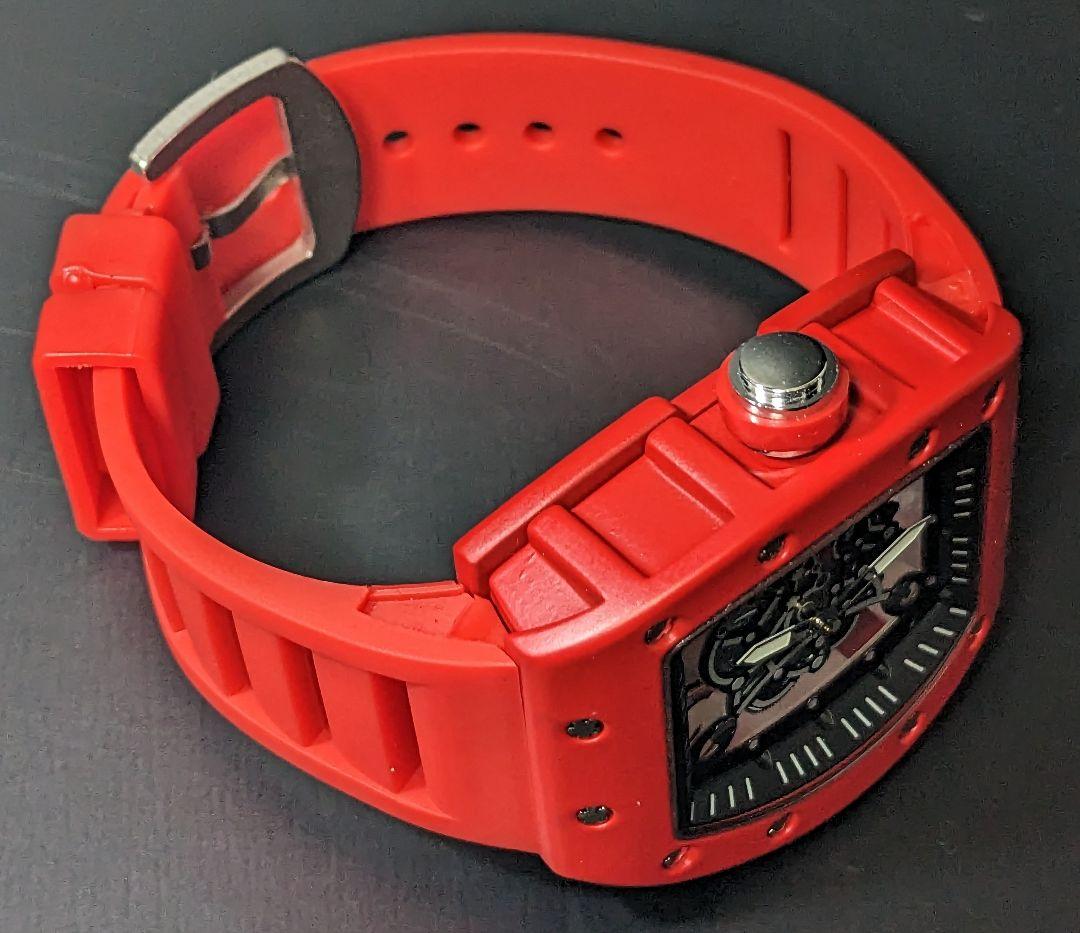 腕時計 リシャールミルtype クオーツ オマージュ トノー レッド