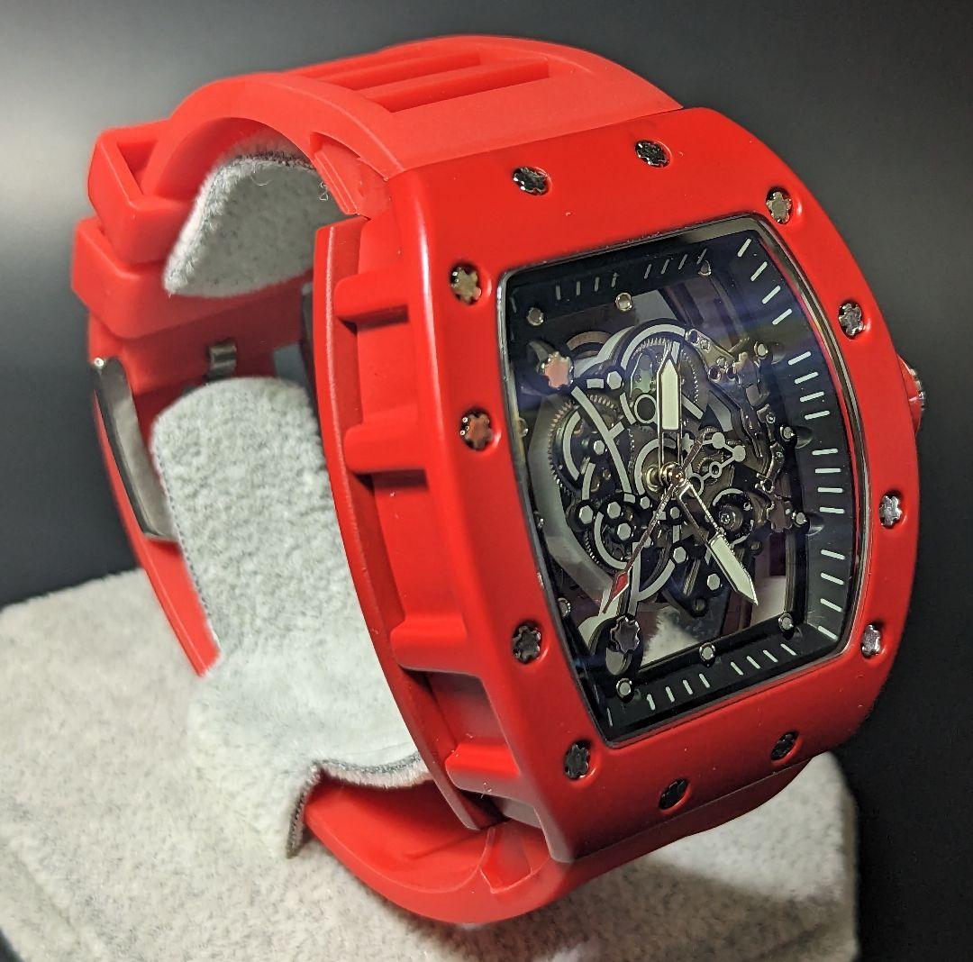 腕時計 リシャールミルtype クオーツ オマージュ トノー レッド