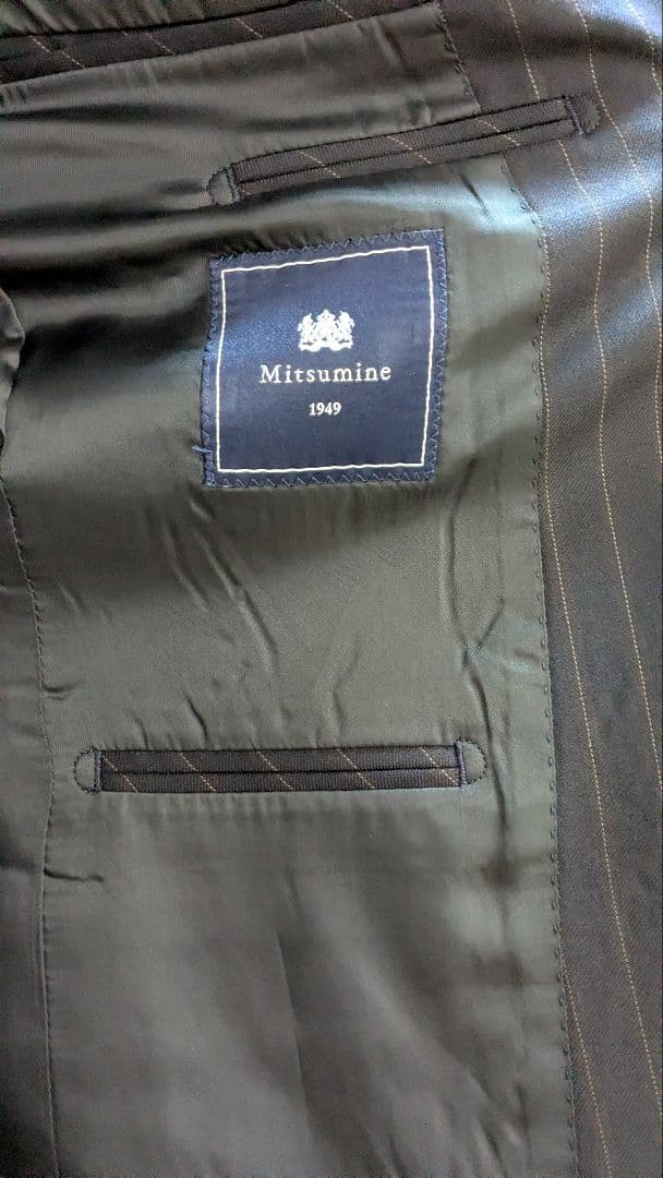 ミツミネ　エルメネジルドゼニア スーツ　ストライプ　セットアップ　M 44 A4