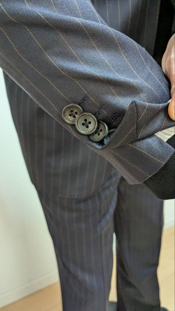 ミツミネ　エルメネジルドゼニア スーツ　ストライプ　セットアップ　M 44 A4