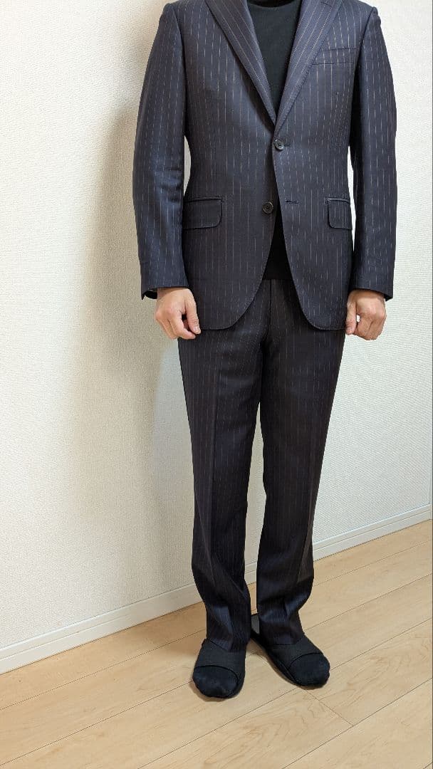 ミツミネ　エルメネジルドゼニア スーツ　ストライプ　セットアップ　M 44 A4