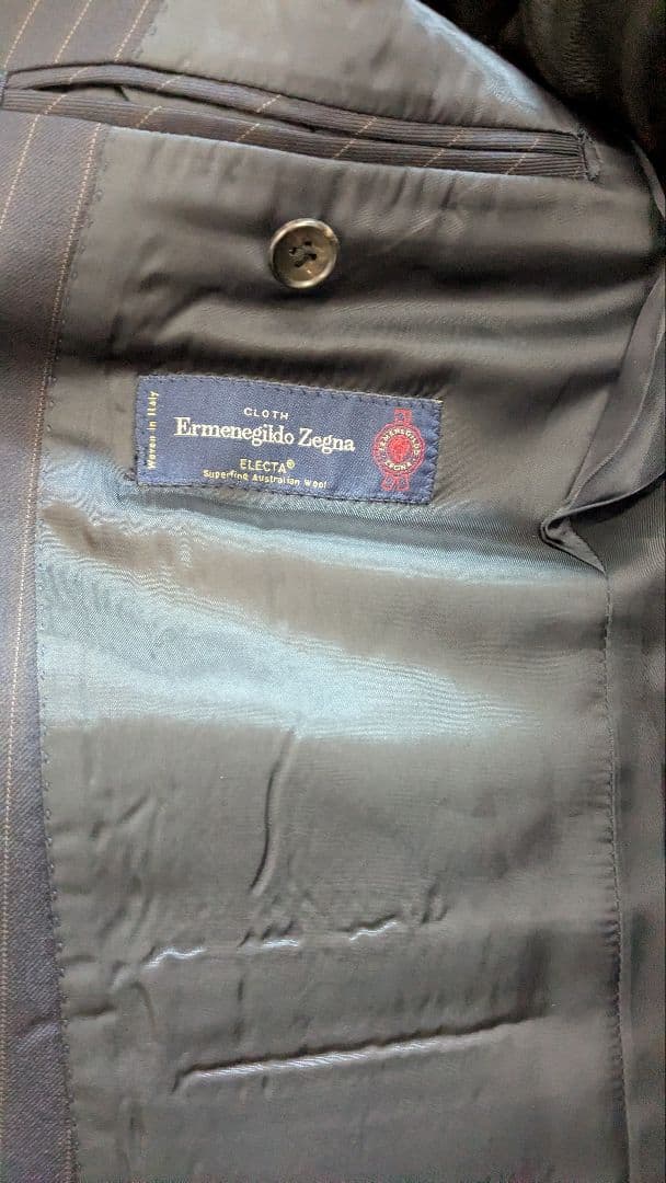 ミツミネ　エルメネジルドゼニア スーツ　ストライプ　セットアップ　M 44 A4