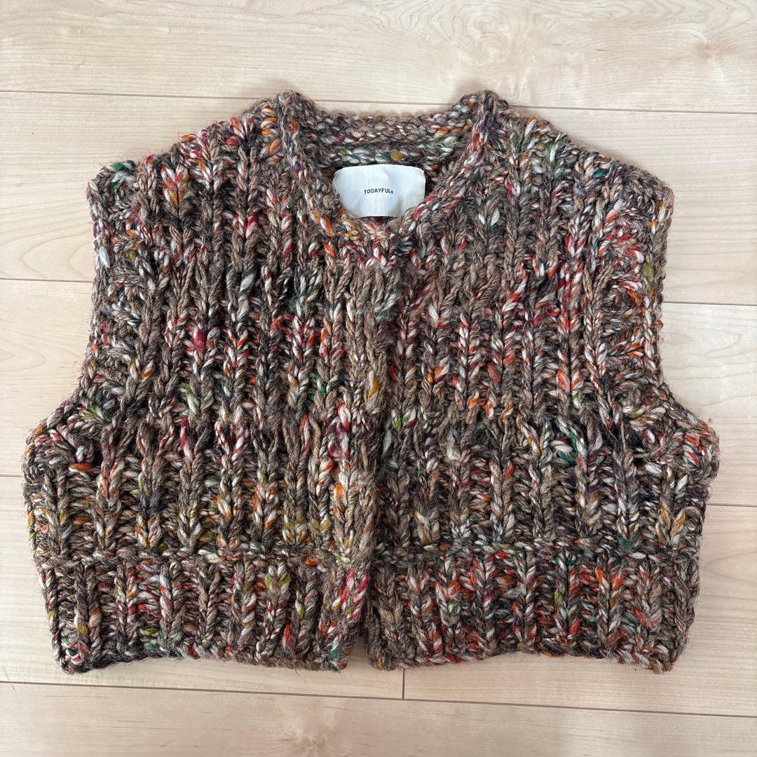 トップス todayful Mix Handknit Vest