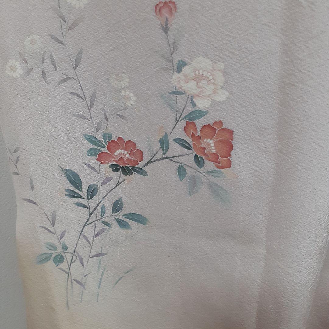 リメイク着物ロングワンピースボレロ付きＬ正絹着丈115センチ