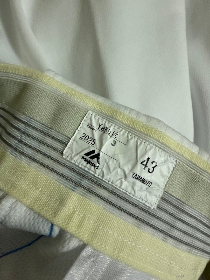 東京ヤクルトスワローズ 山本 選手 実使用 ユニフォーム 支給品 野球 NPB