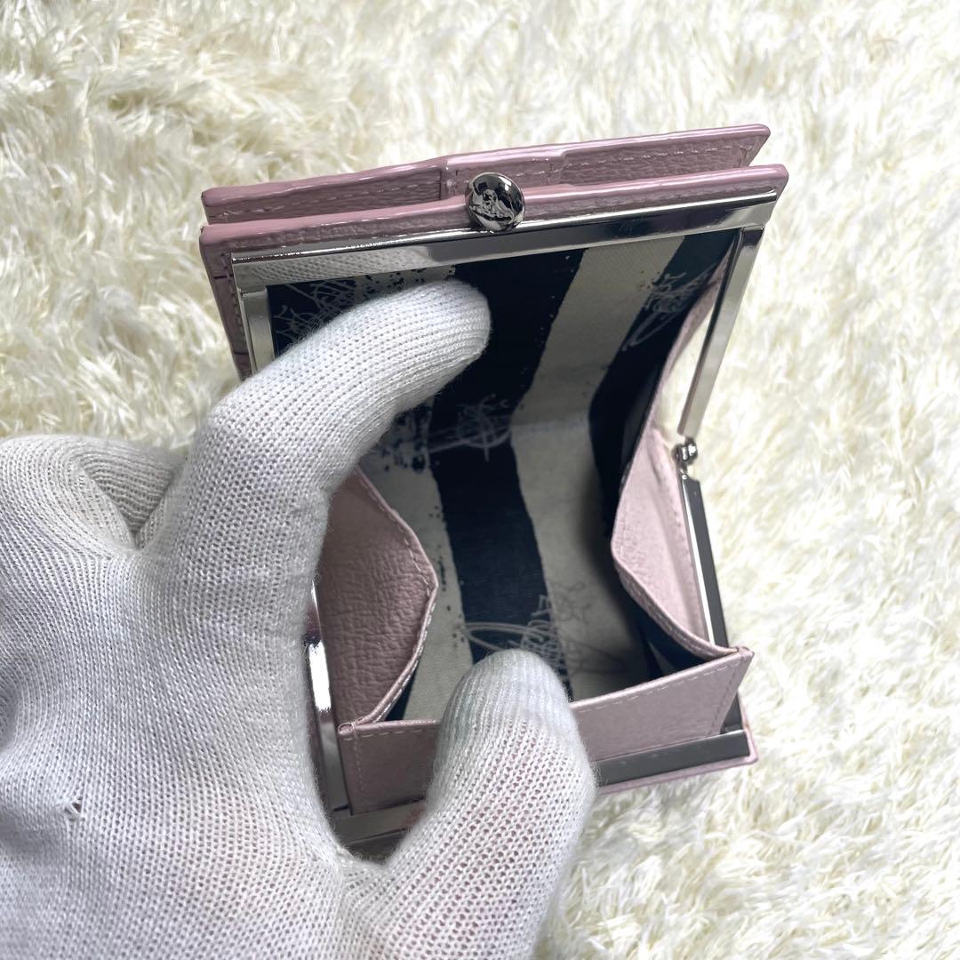 極美品 ヴィヴィアンウエストウッド 折り財布 がま口 EXCUTIVE ピンク