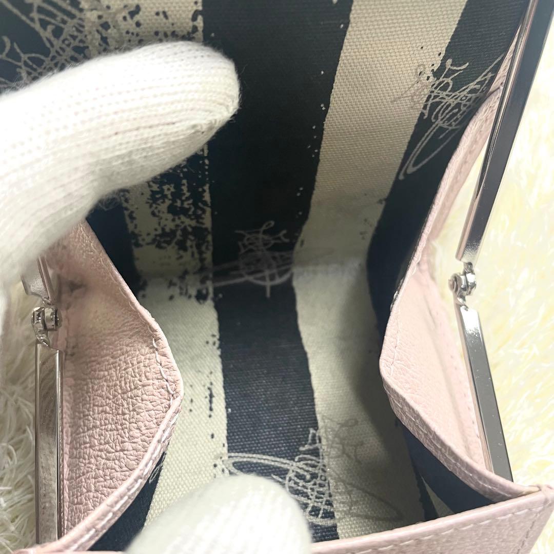 極美品 ヴィヴィアンウエストウッド 折り財布 がま口 EXCUTIVE ピンク