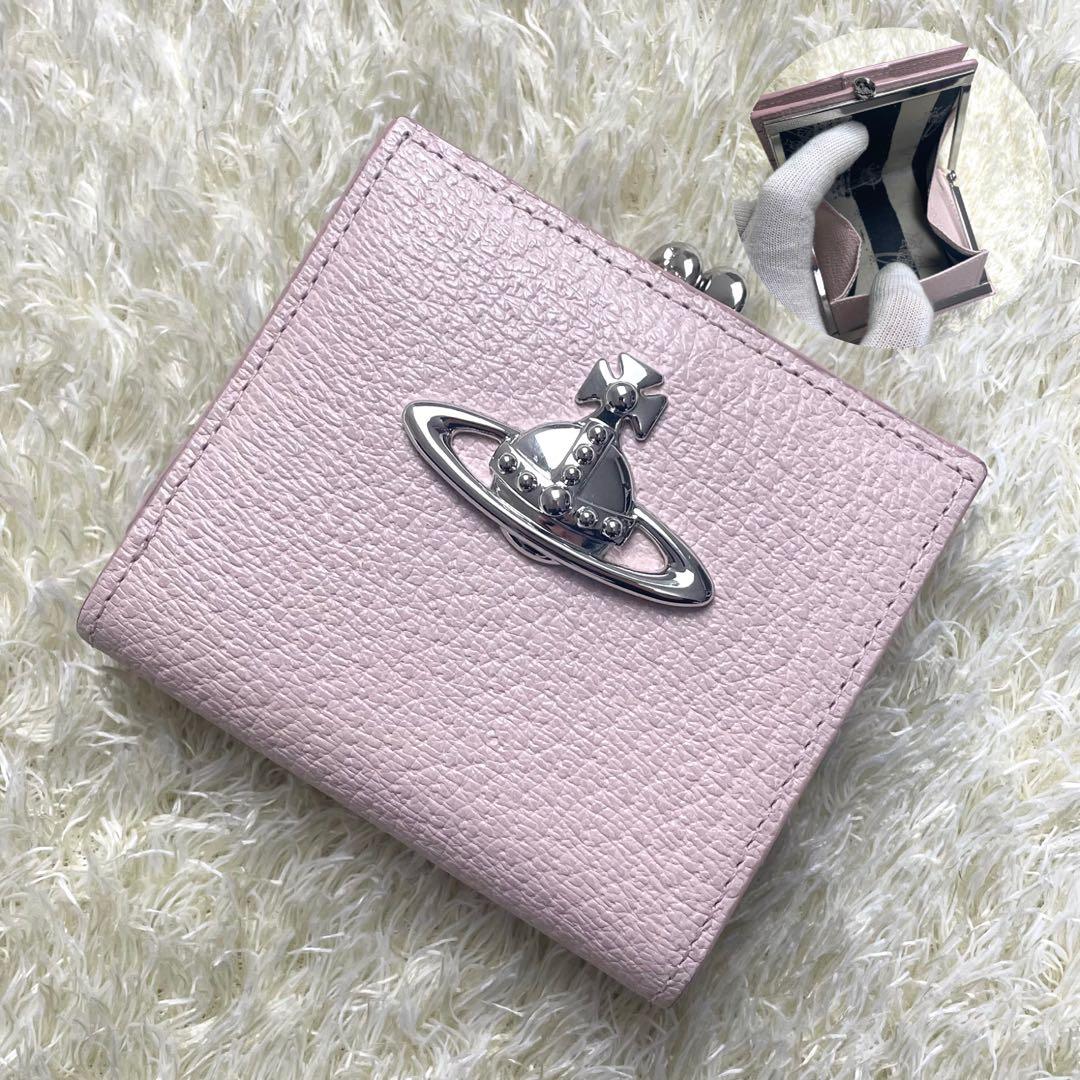 極美品 ヴィヴィアンウエストウッド 折り財布 がま口 EXCUTIVE ピンク