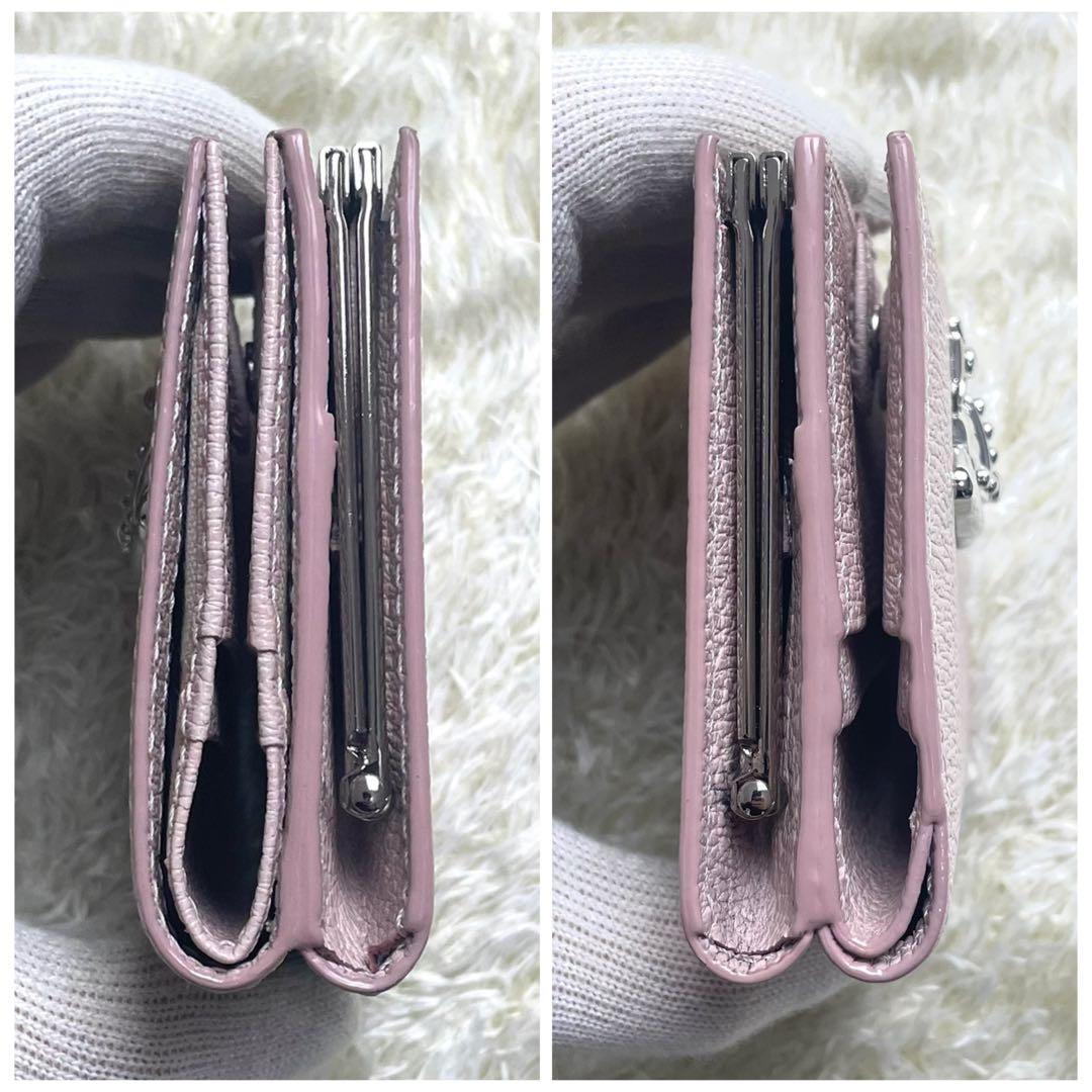 極美品 ヴィヴィアンウエストウッド 折り財布 がま口 EXCUTIVE ピンク