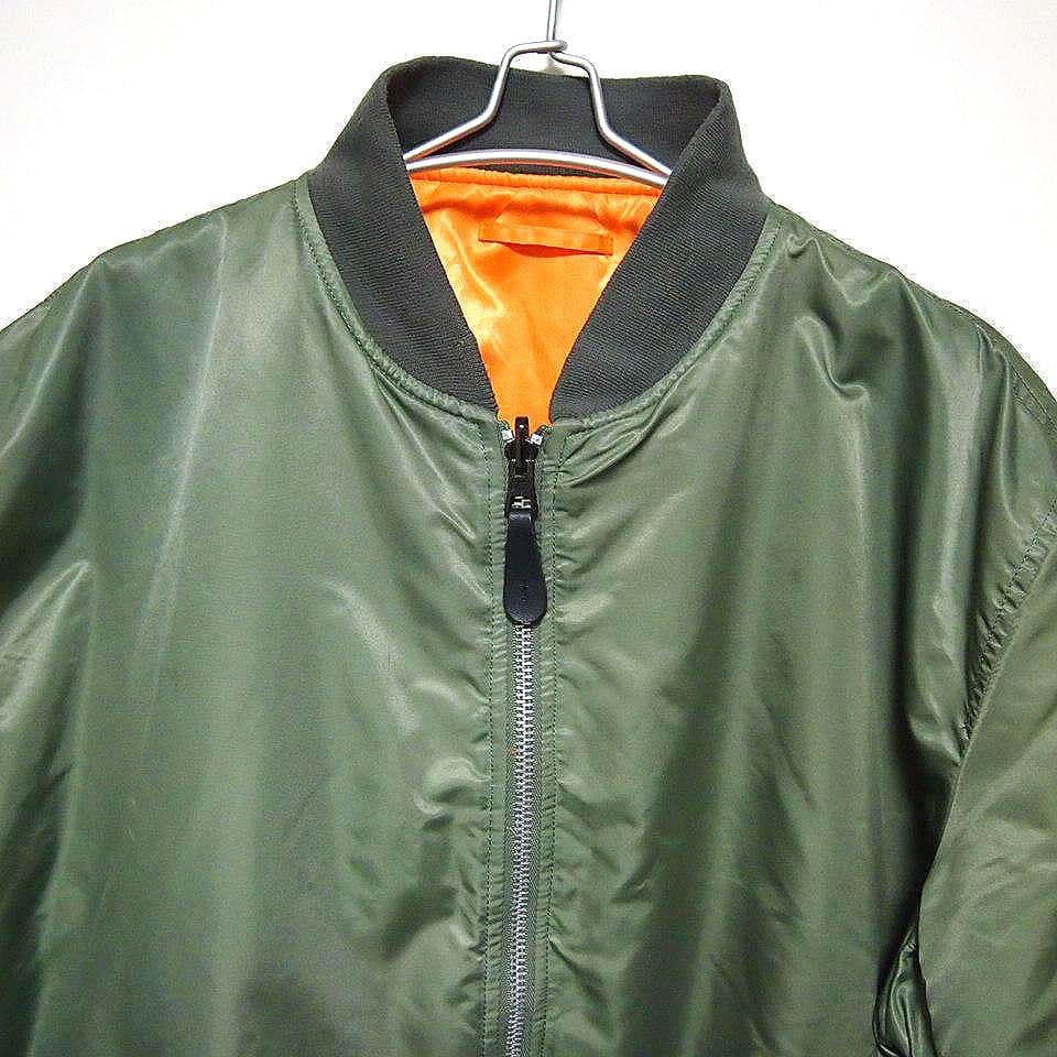 90s美品★XL　KNOX ARMORY　リバーシブル　中綿　MA-1　オリーブ