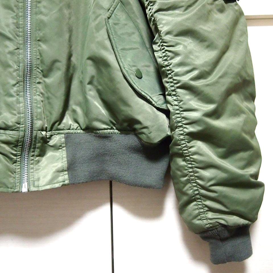 90s美品★XL　KNOX ARMORY　リバーシブル　中綿　MA-1　オリーブ