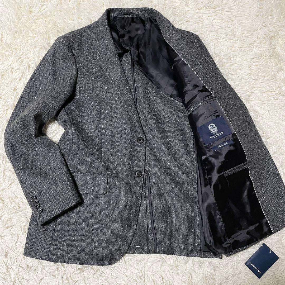 【未使用品】LAND'S END オルメザーノ シルク テーラードジャケット