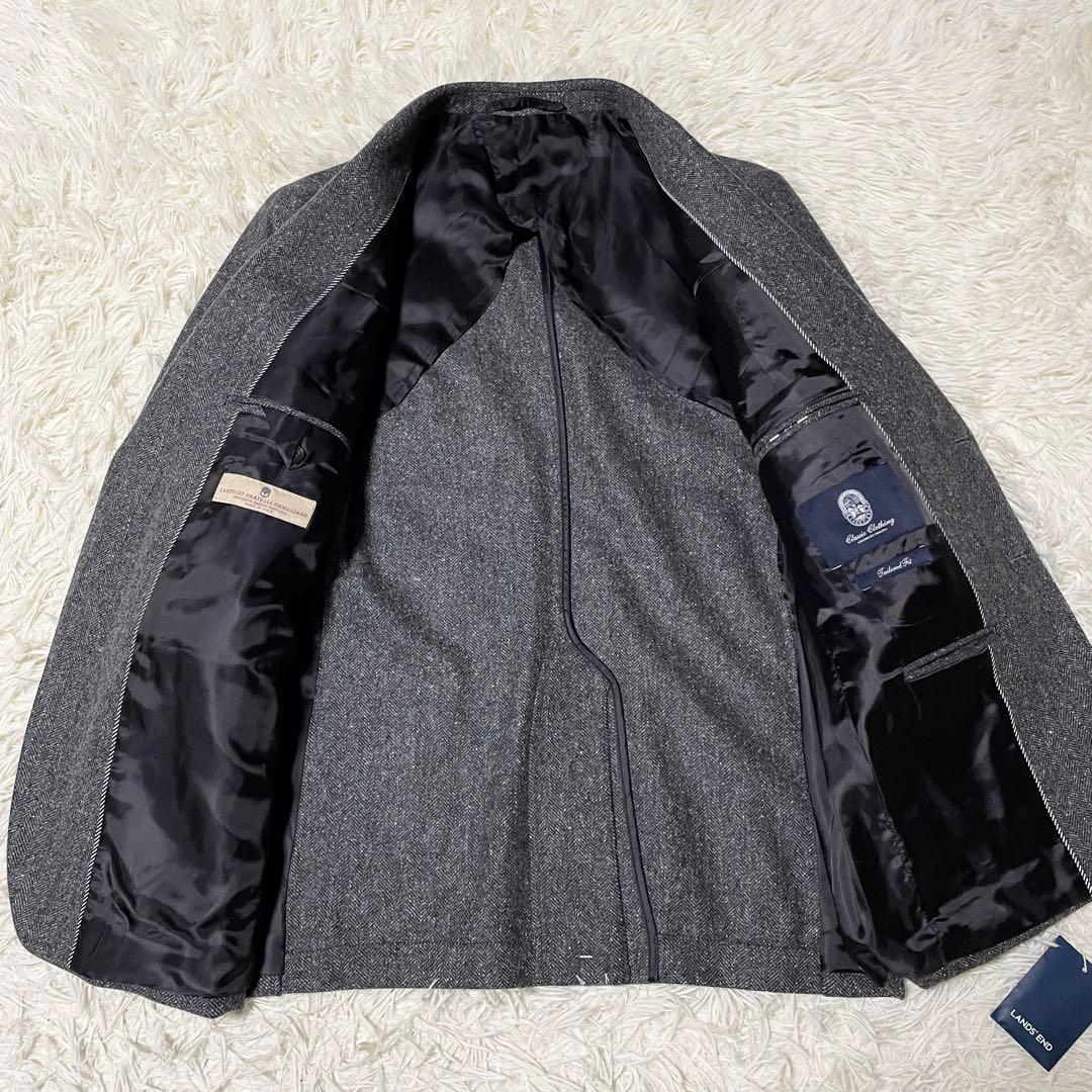 【未使用品】LAND'S END オルメザーノ シルク テーラードジャケット