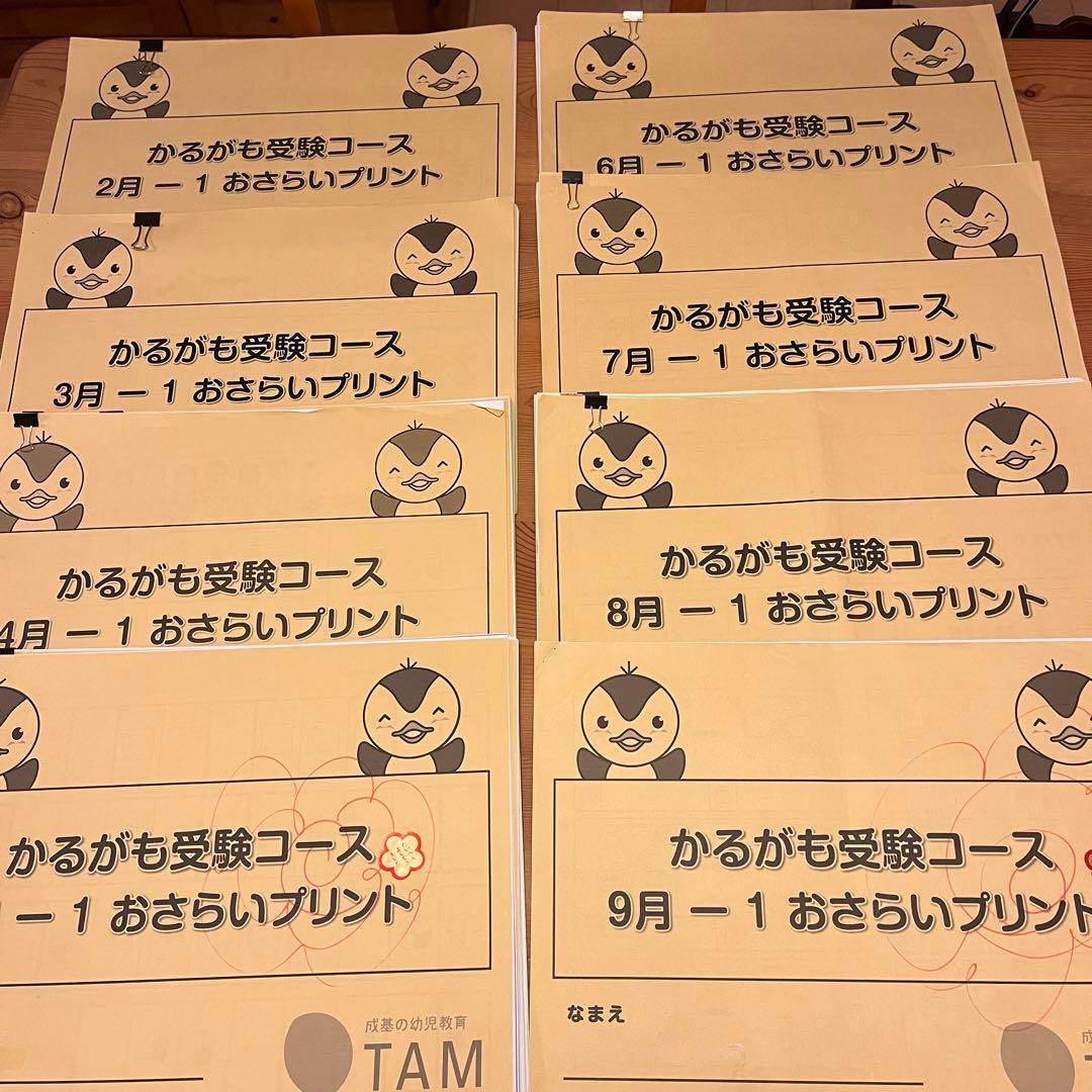 TAM小学校受験☆お受験コース年長8ヶ月分プリント　ペーパー対策に☆