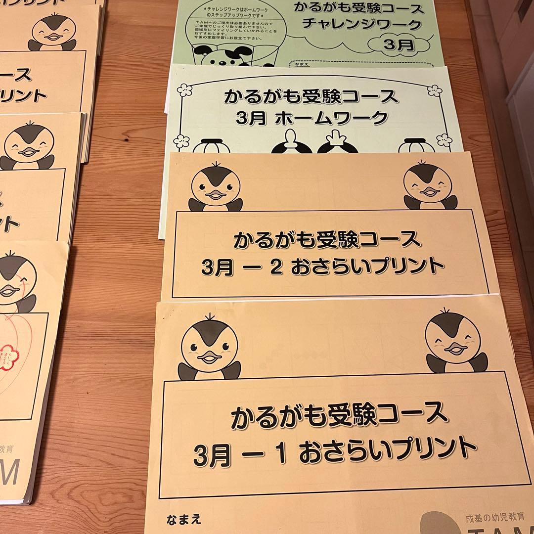 TAM小学校受験☆お受験コース年長8ヶ月分プリント　ペーパー対策に☆