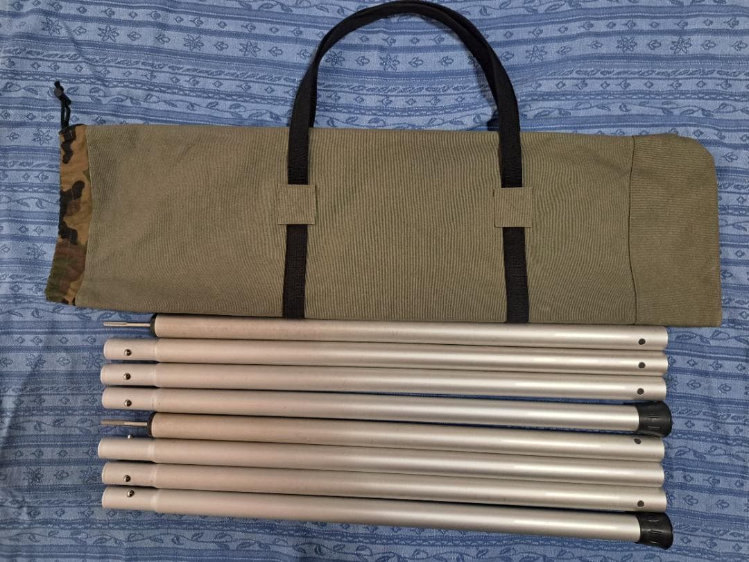 スノーピーク　ウイングポール240 2本 ＋ 帆布製ポールケース