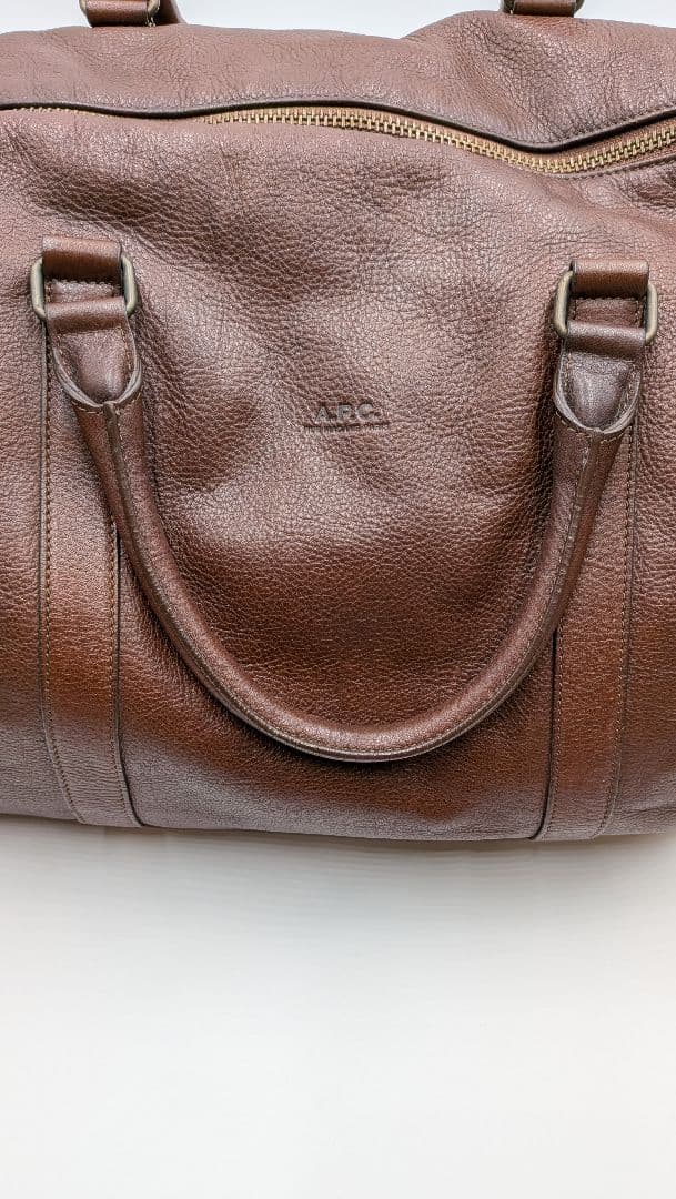 A.P.C. アーペーセー レザー ブラウン ボストンバッグ 旅行用 大容量