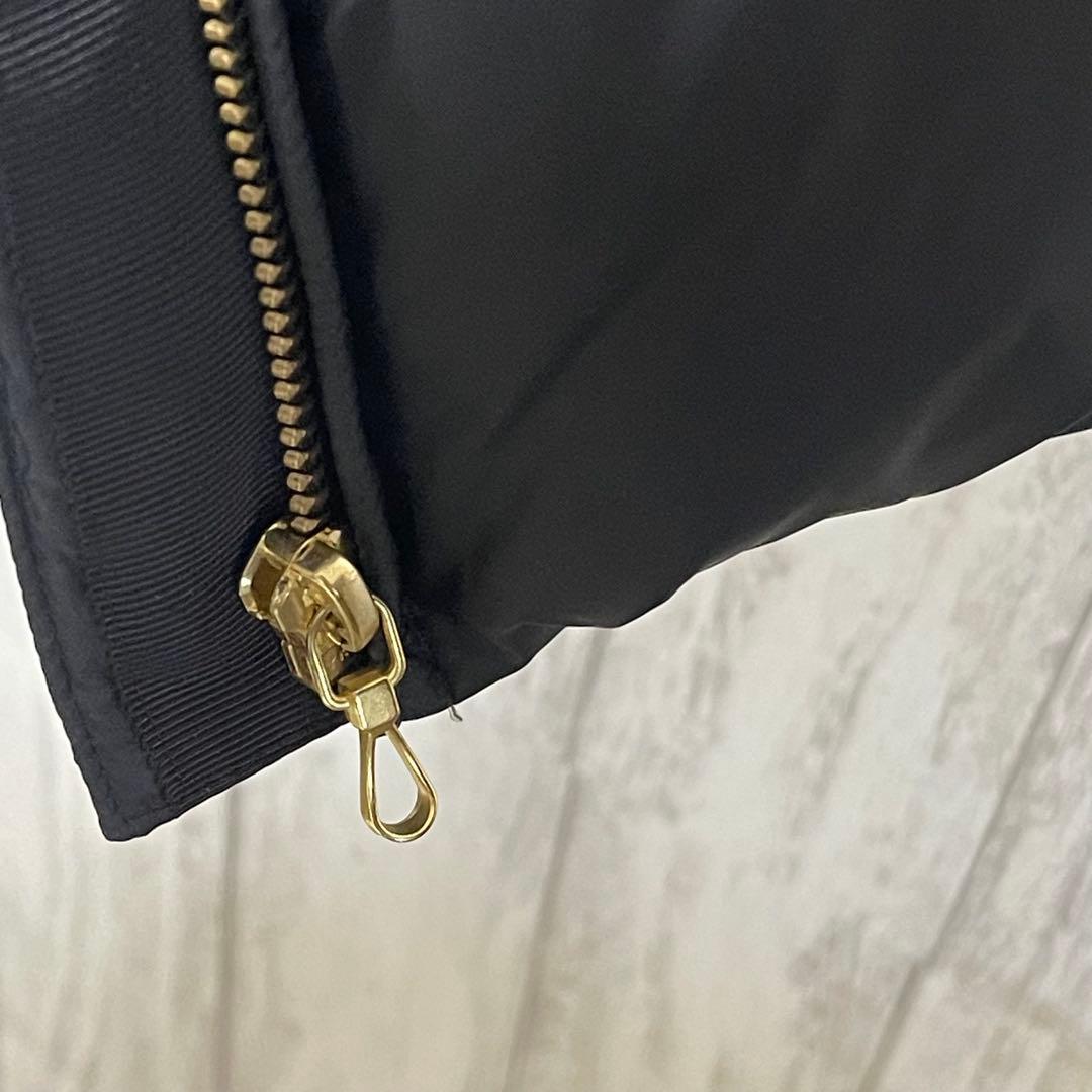 アポロ君ナノユニバース × 西川ダウン 黒 ダウンベスト 38 ファー付