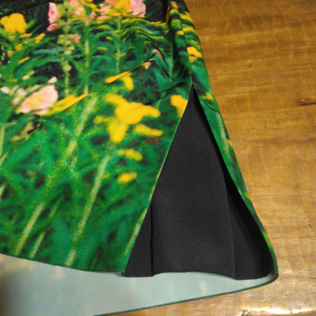 agnès b. 転写プリント花柄タイトスカート 36