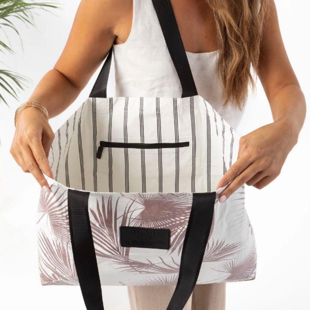 アロハコレクション　ホロホロトート(リバーシブル) フラバッグ　ピンクゴールド