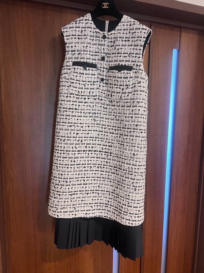 アドーア ADORE BLACK LABEL デニムツイード ワンピース　現行品