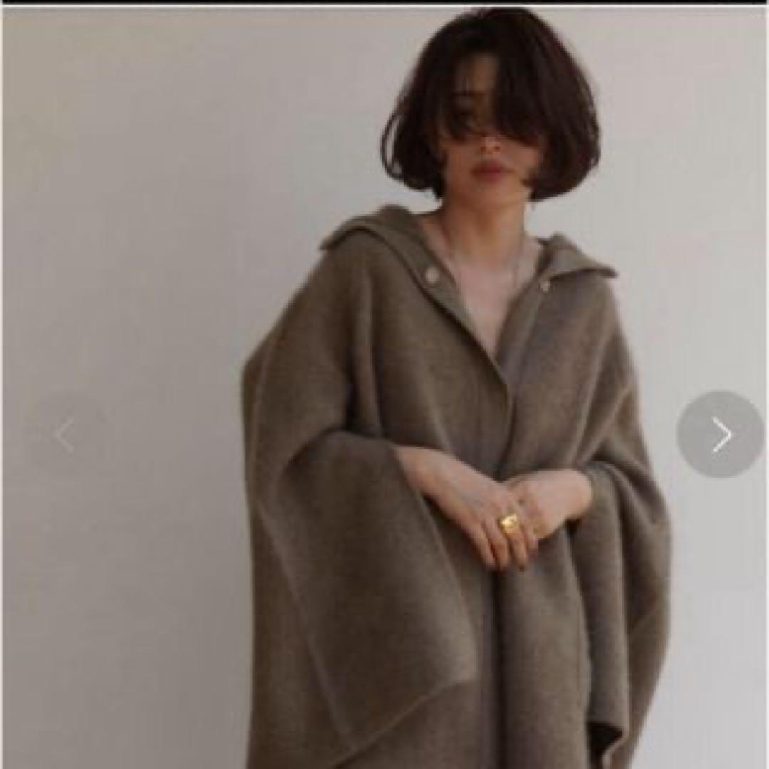 に*！様 ETRE TOKYO エトレトウキョウ　スリットスリーブニットポンチョ