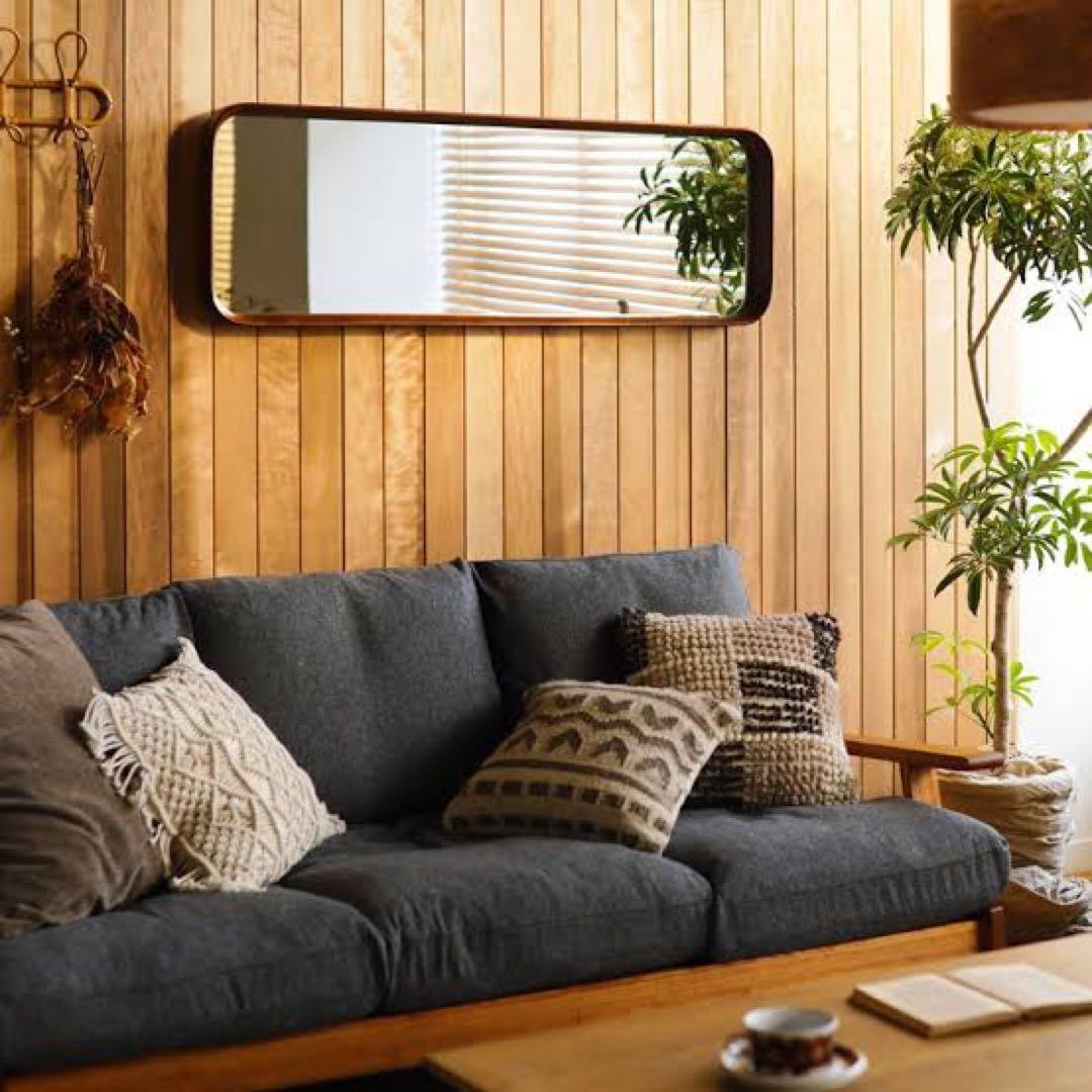 kurve クルベ　レクタングルミラー　姿見　北欧風　ナチュラル　鏡　木枠