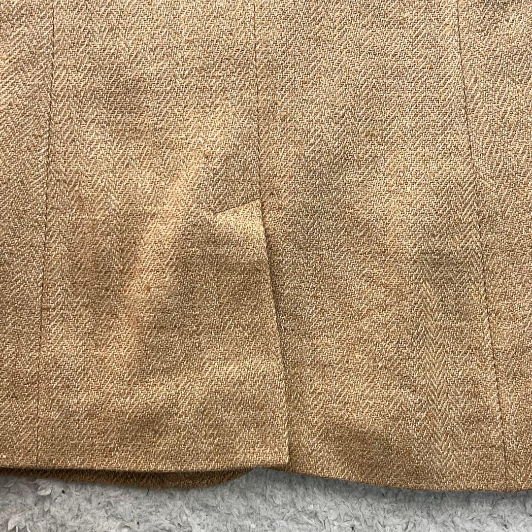 POLOラルフローレン ヘリンボーン 肘パッチ 麻 絹テーラードジャケットM位